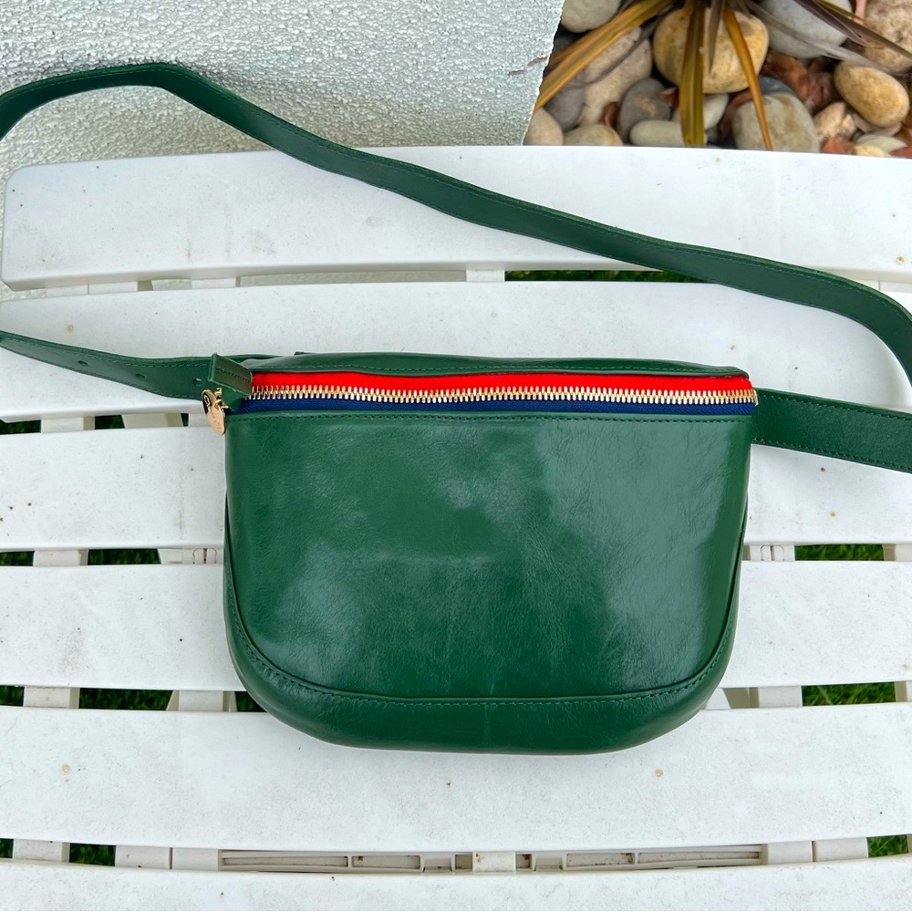 Clare V Fanny - brand new green leather